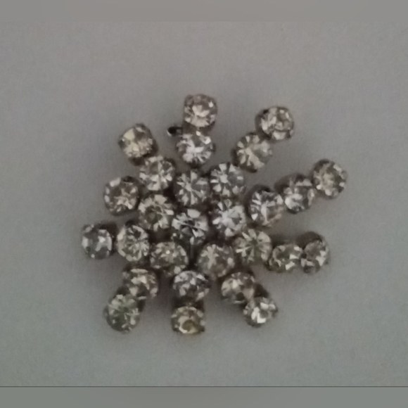 Vintage Rhinestone Spray‎ Shaped Brooch - Picture 3 of 4